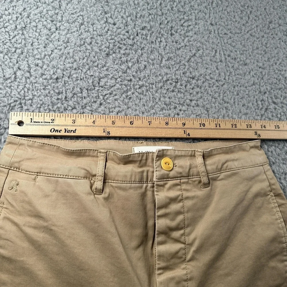 Alex Mill Chino Pants Womens 4‎ Beige Wide Leg Button Fly Stretch Twill Casual